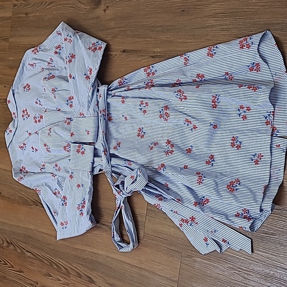 Boden Blue and White Striped Dress with Red AccentsNEW - Picture 9 of 16